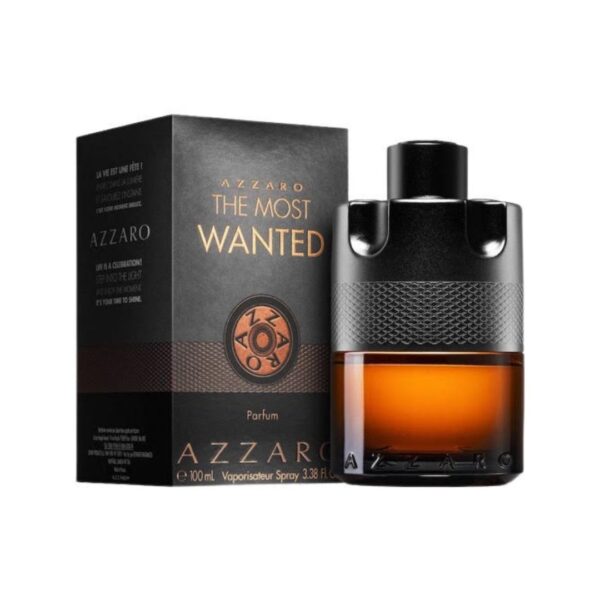 A 100ml bottle of Azzaro Most Wanted Parfum.