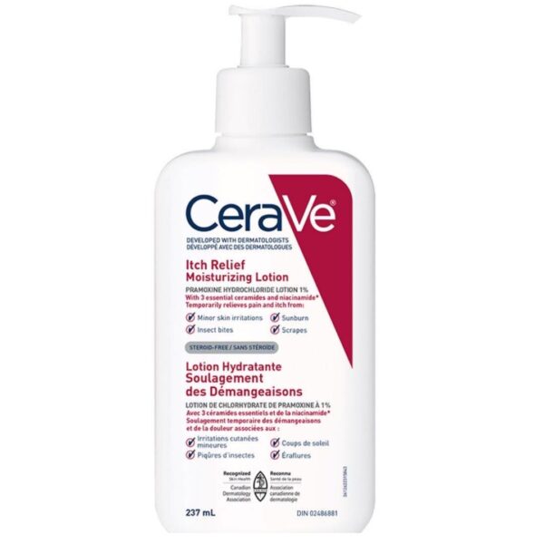 Soothing moisturizing lotion for itchy skin, Cerave, 237 ml.